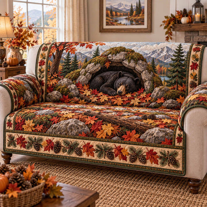 Cozy Bear Quilted Sofa Cover SN0TD1225