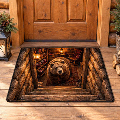 Cozy Cabin Bear Doormat SN0TD986