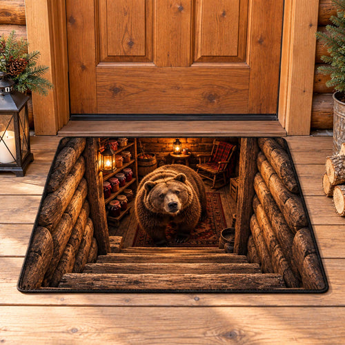 Cozy Cabin Bear Doormat SN0TD986