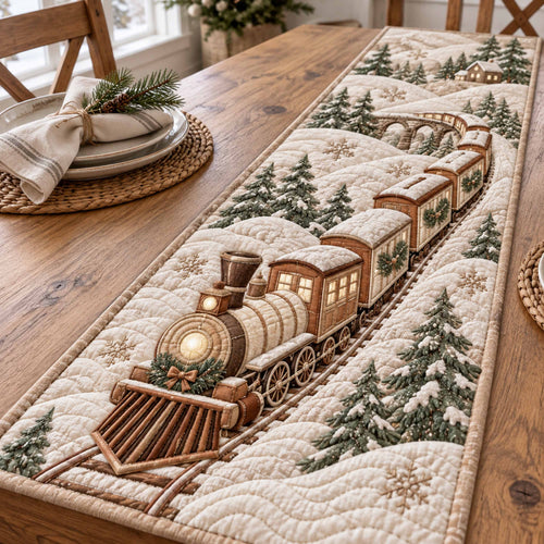 Cozy Caboose Quilted Table Runner SN0TD1066