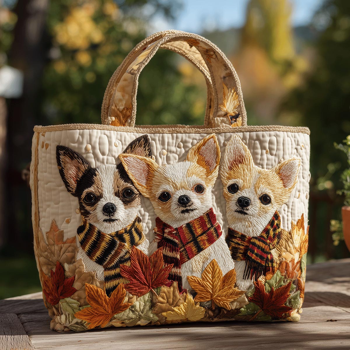 Cozy Chihuahua Quilted Tote Bag NCU0TH2781