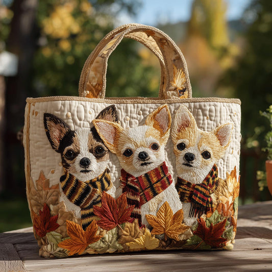 Cozy Chihuahua Quilted Tote Bag NCU0TH2781