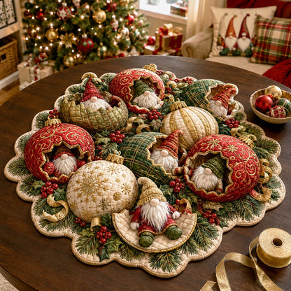 Cozy Christmas Custom Shape Quilted Table Topper SN0TD229