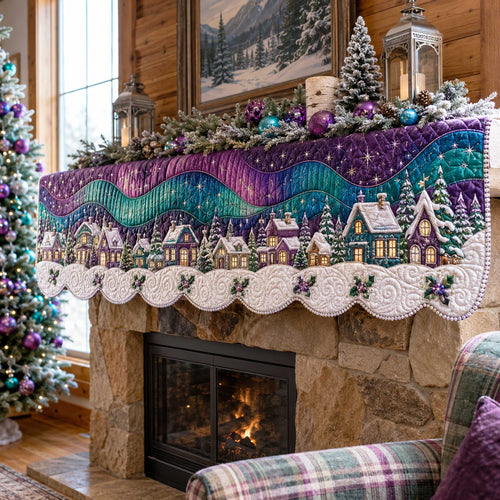 Cozy Christmas Quilted Mantel Scarf SN0TD204