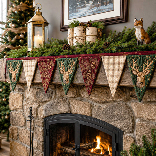 Cozy Christmas Quilted Mantel Scarf SN0TD426
