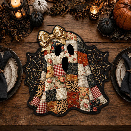 Cozy Ghost Parade Custom Shape Quilted Placemat SN0PT326