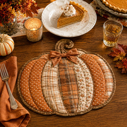 Cozy Harvest Custom Shape Quilted Placemat SN0TD034