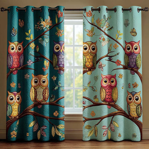Cozy Owls Quilted Curtains NCU0QQ288