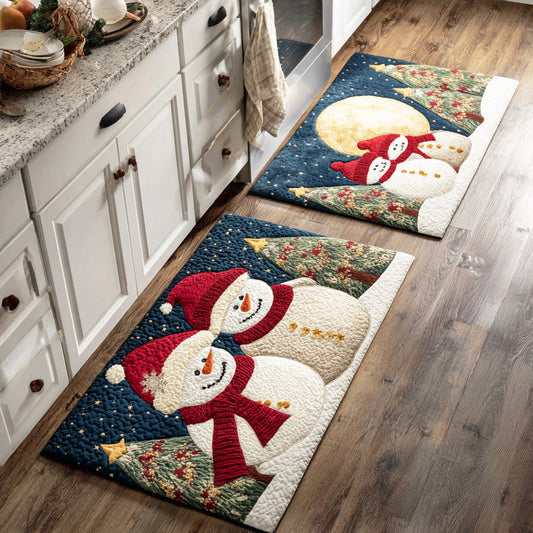 Cozy Snow Friend Kitchen Area Rug NCU0TD1693