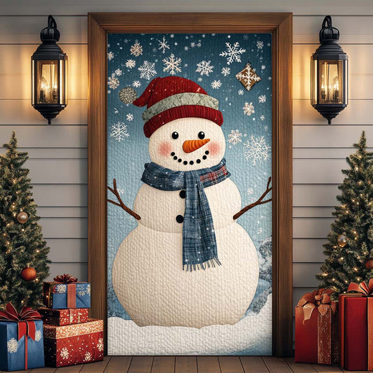 Cozy Snowman Quilted Door Cover NCU0DK10980