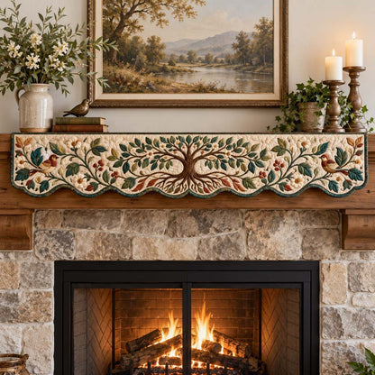 Cream Robin Tree Mantel Scarf SN0HH1046