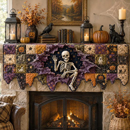 Creeping Abyss Quilted Mantel Scarf SN0TD325