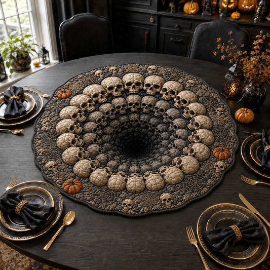 Creeping Shadows Custom Shape Quilted Table Topper SN0TD329