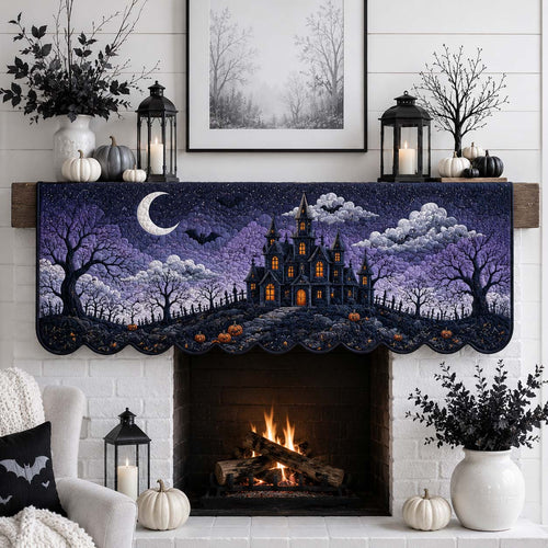 Crescent Mystic Manor Quilted Mantel Scarf SN0HH0210