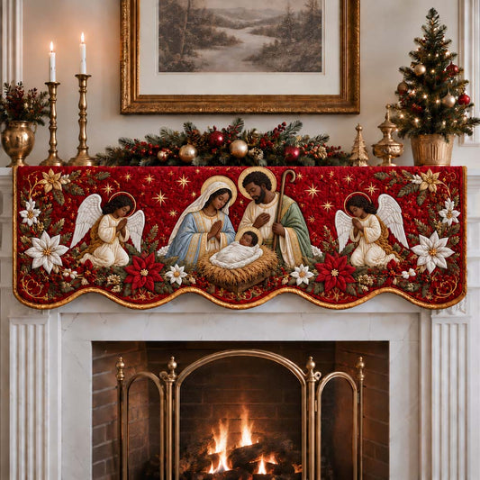 Crimson Adoration Quilted Mantel Scarf SN0HH0380