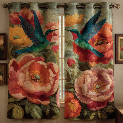Crimson Botanica Quilted Curtains NCU0DH765