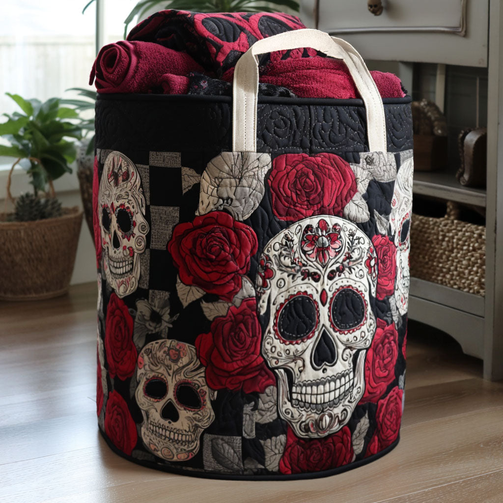 Crimson Cranium Quilted Laundry Basket NCU0PTT1177