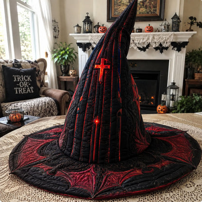 Crimson Cross Quilted Witch Hat SN0PT752