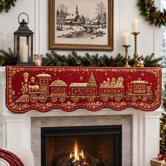 Crimson Golden Express Quilted Mantel Scarf SN0HH0273