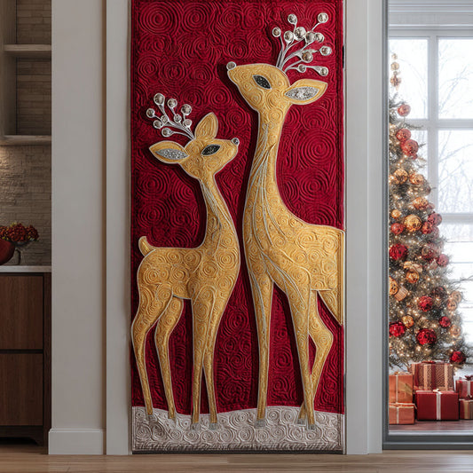 Crimson Holiday Forest Quilted Door Cover NCU0PT10537