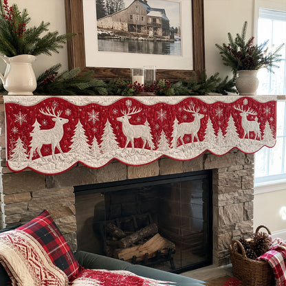 Crimson Holiday Quilted Mantle Scarf SN0PT643