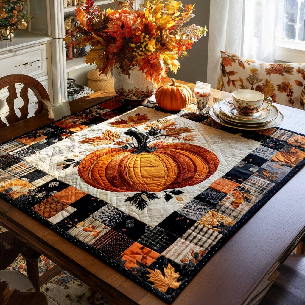 Crisp Patch Morning Quilted Table Topper NCU0PTT846