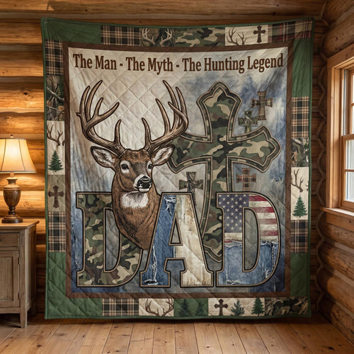 Cross And Antlers Quilted Blanket SN0DV057