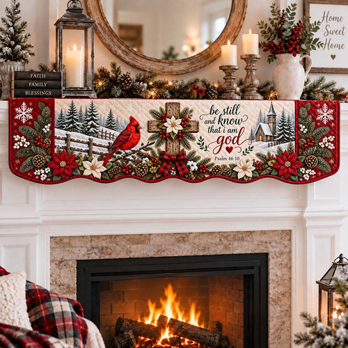 Cross Cardinal Quilted Mantel Scarf SN0HH0604