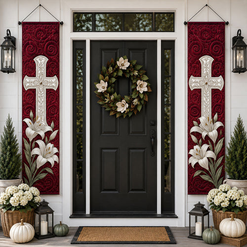Cross Of Grace Welcome Door Banner SN0PT399