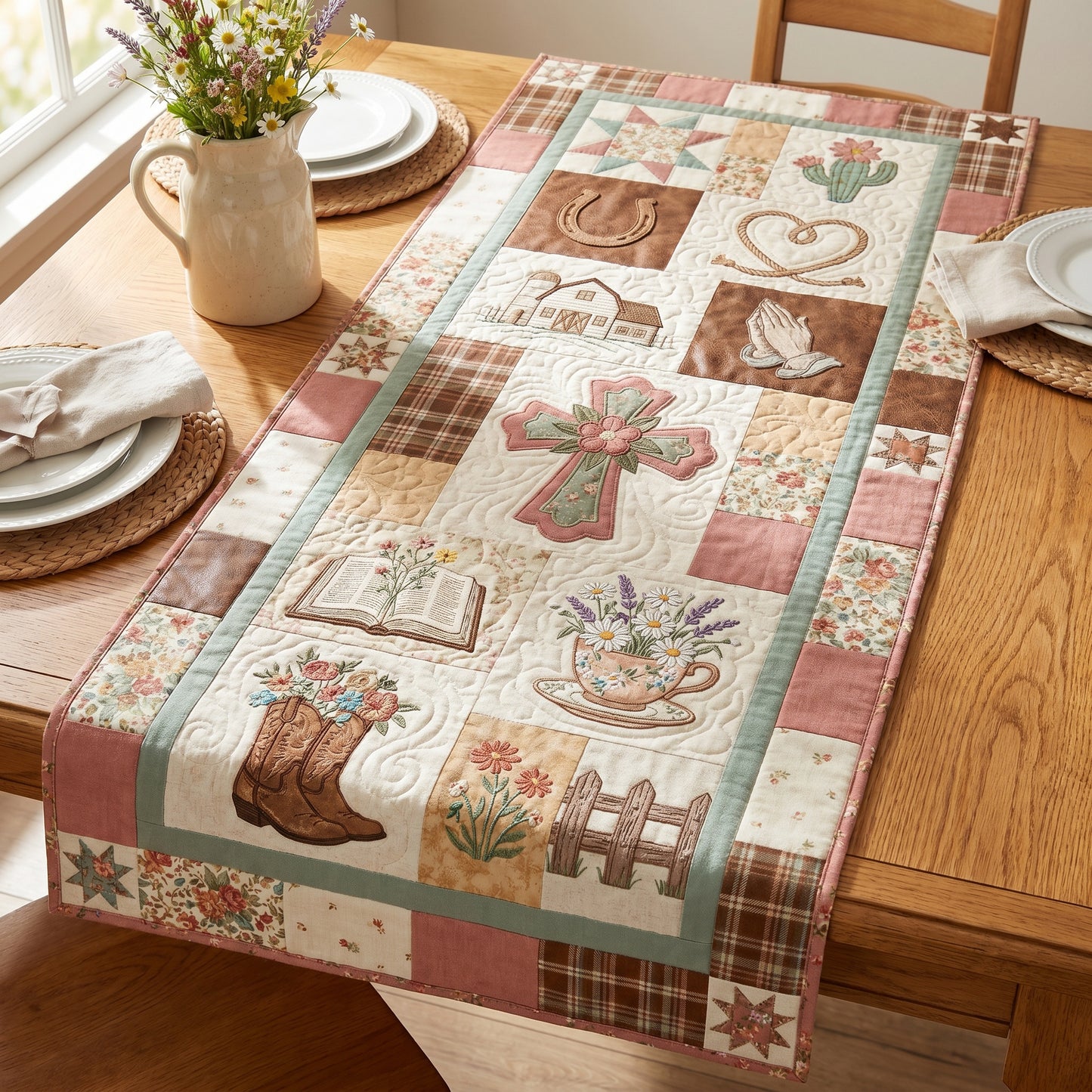Crossroads Faith Quilted Table Runner SN0DV071