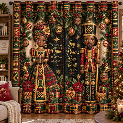 Crowned With Christmas Faith Quilted Curtains SN0PT1276