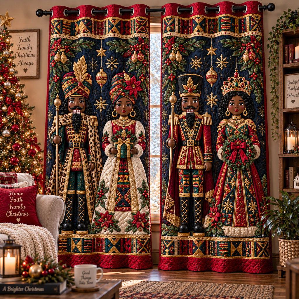 Crowned in Christmas Joy Quilted Curtains SN0PT1275