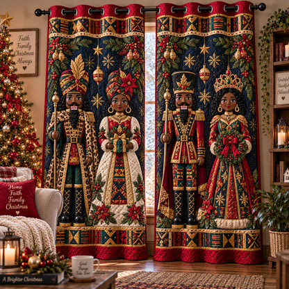 Crowned in Christmas Joy Quilted Curtains SN0PT1275