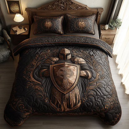 Crusader Knight 3-Piece Quilted Bedding Set NCU0DV2684