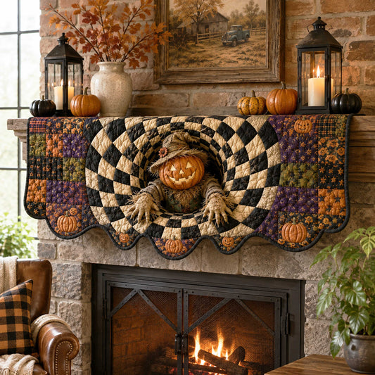 Crypt Entrance Quilted Mantel Scarf SN0TD318