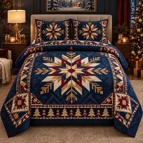 Crystal Snowflake 3-Piece Quilted Bedding Set SN0HH0611