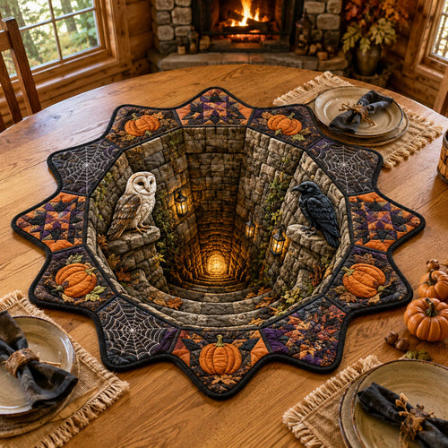 Cursed Hollow Custom Shape Quilted Table Topper SN0TD303