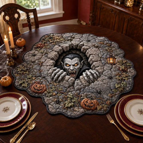 Cursed Hollow Custom Shape Quilted Table Topper SN0TD337