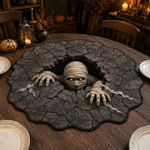 Cursed Hollow Custom Shape Quilted Table Topper SN0TV265