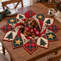 Dachshund Holiday Custom Shape Quilted Table Topper SN0TD864