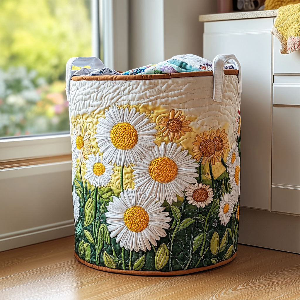 Daisy Breeze Quilted Laundry Basket NCU0DDK748