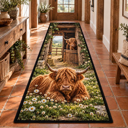 Daisy Highland Cow Runner Carpet SN0HH0929