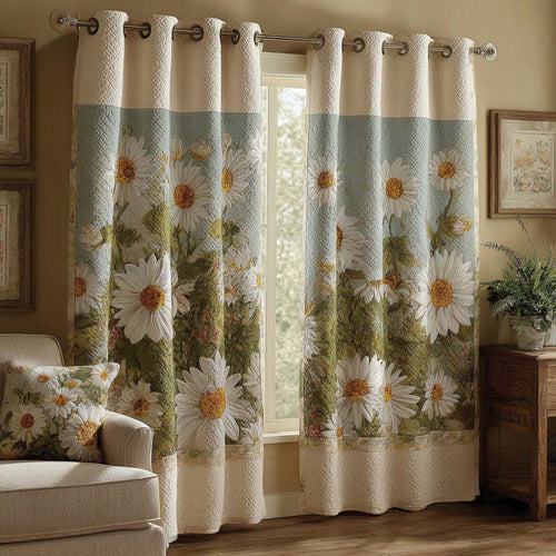 Daisy Meadow Quilted Curtains NCU0QQ336