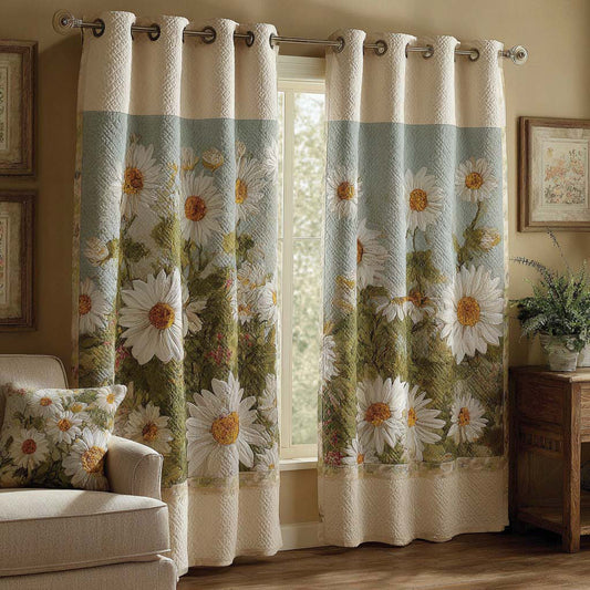 Daisy Meadow Quilted Curtains NCU0QQ336