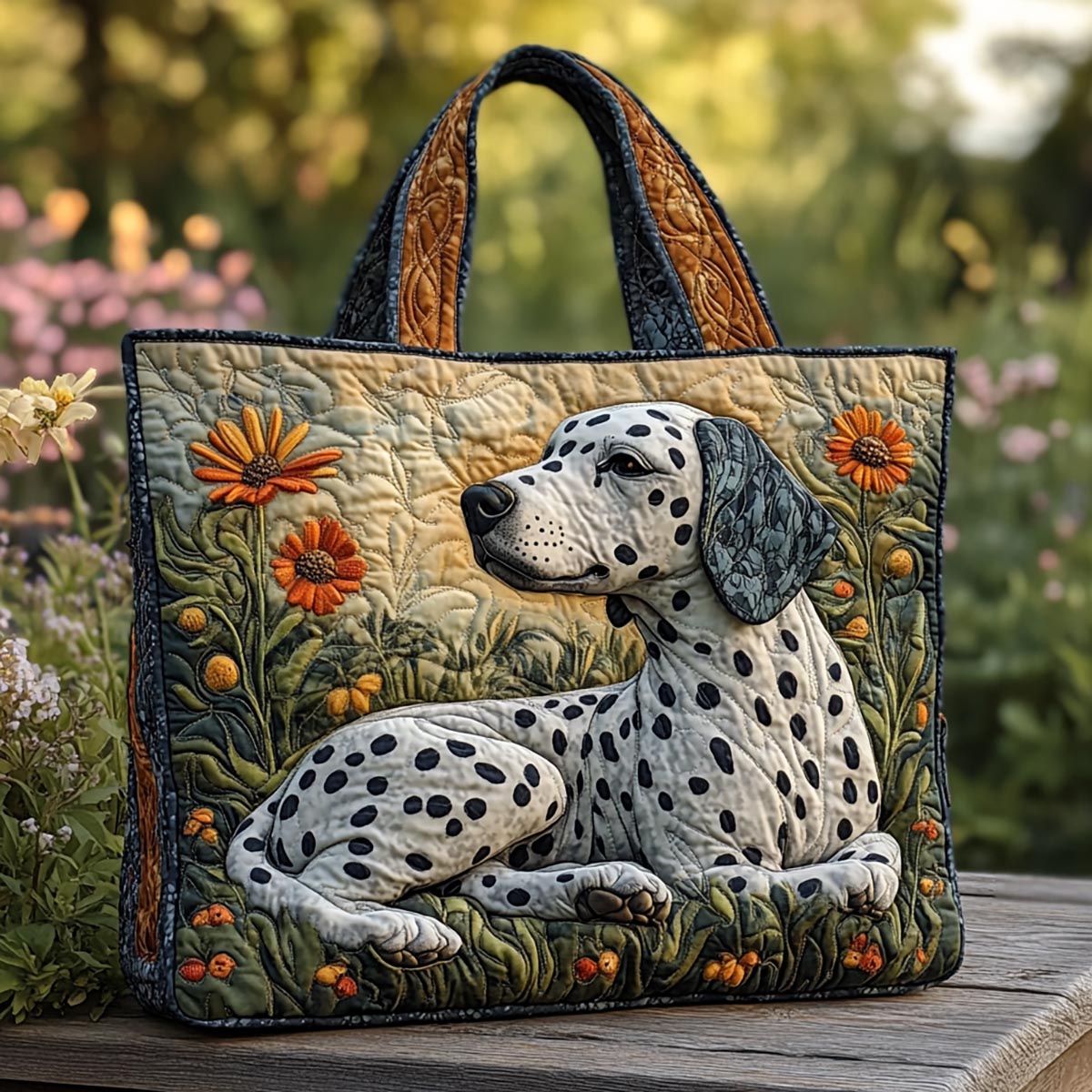 Dalmatian Bliss Quilted Tote Bag NCU0DK9961