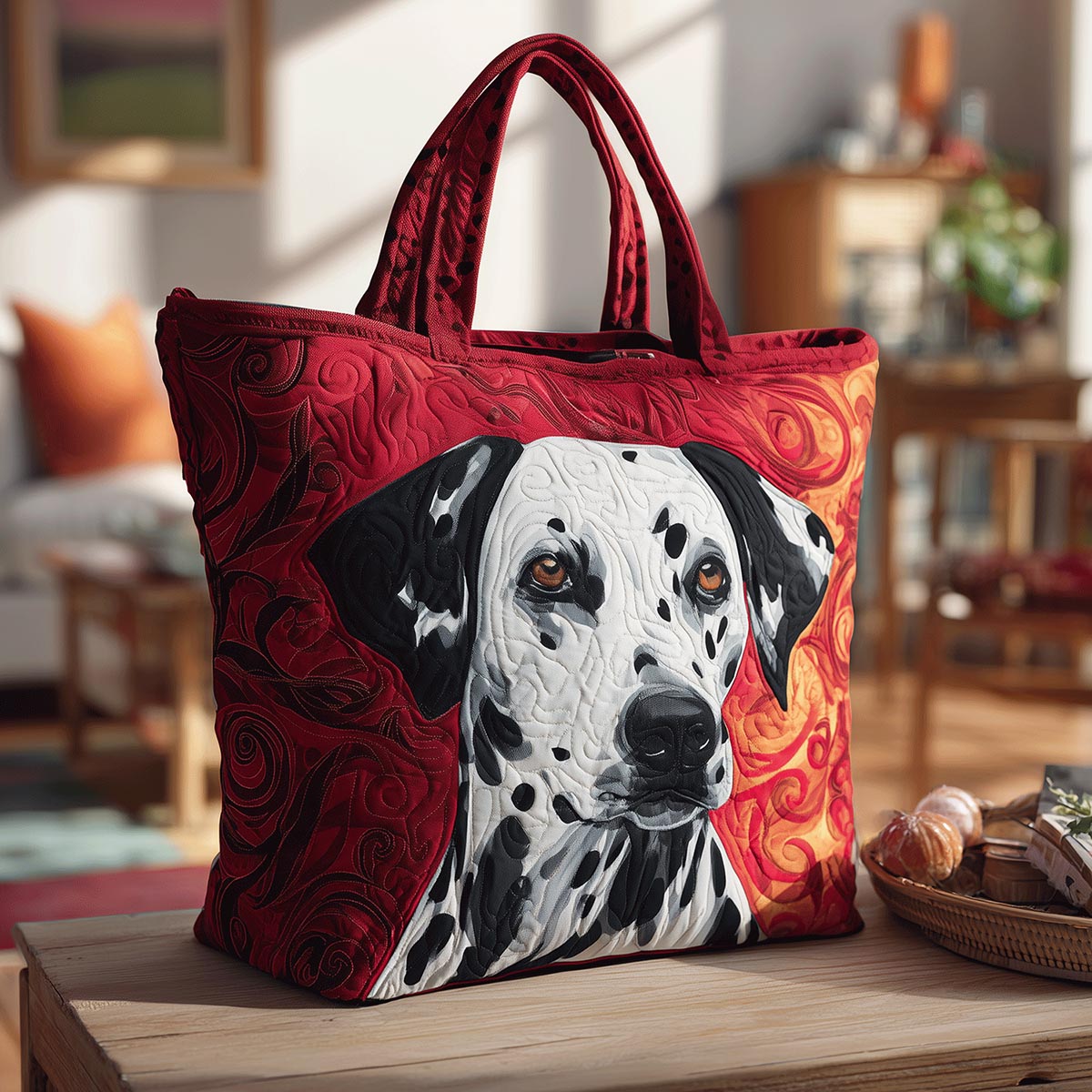 Dalmatian Delight Quilted Tote Bag NCU0TH2791