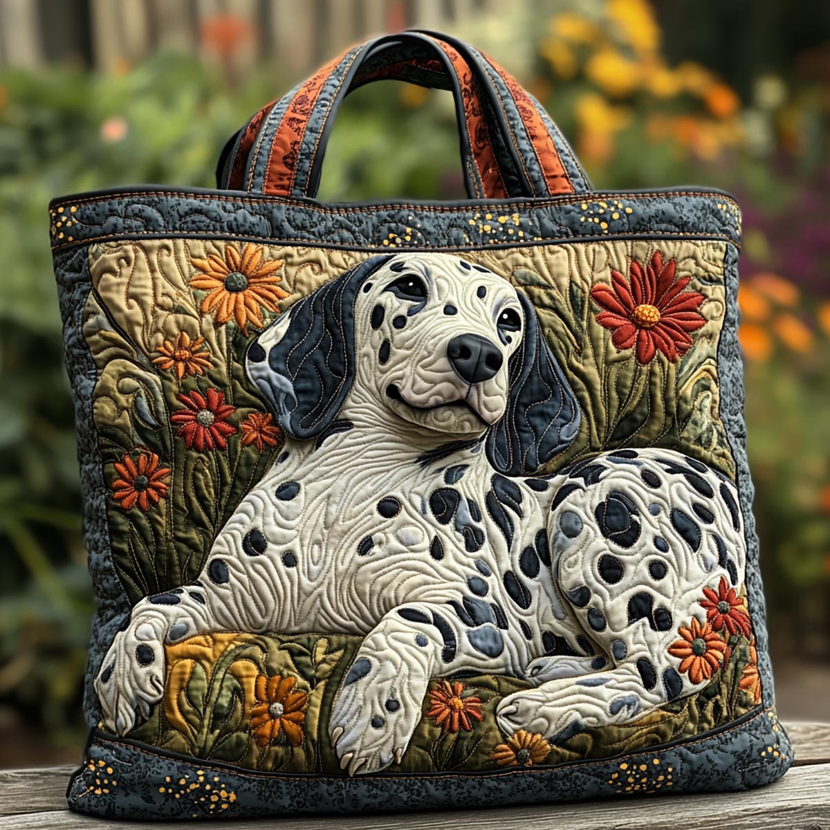 Dalmatian Glow Quilted Tote Bag NCU0DK9960