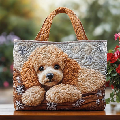 Darling Poodle Quilted Tote Bag NCU0DK10120