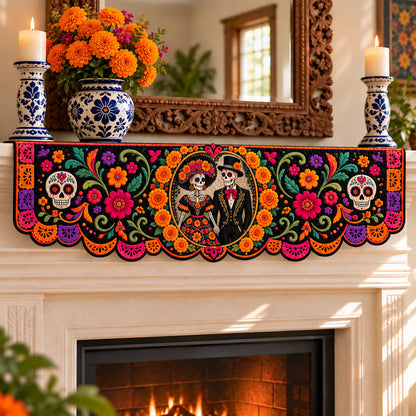 Day of the Dead Quilted Mantel Scarf SN0TD677