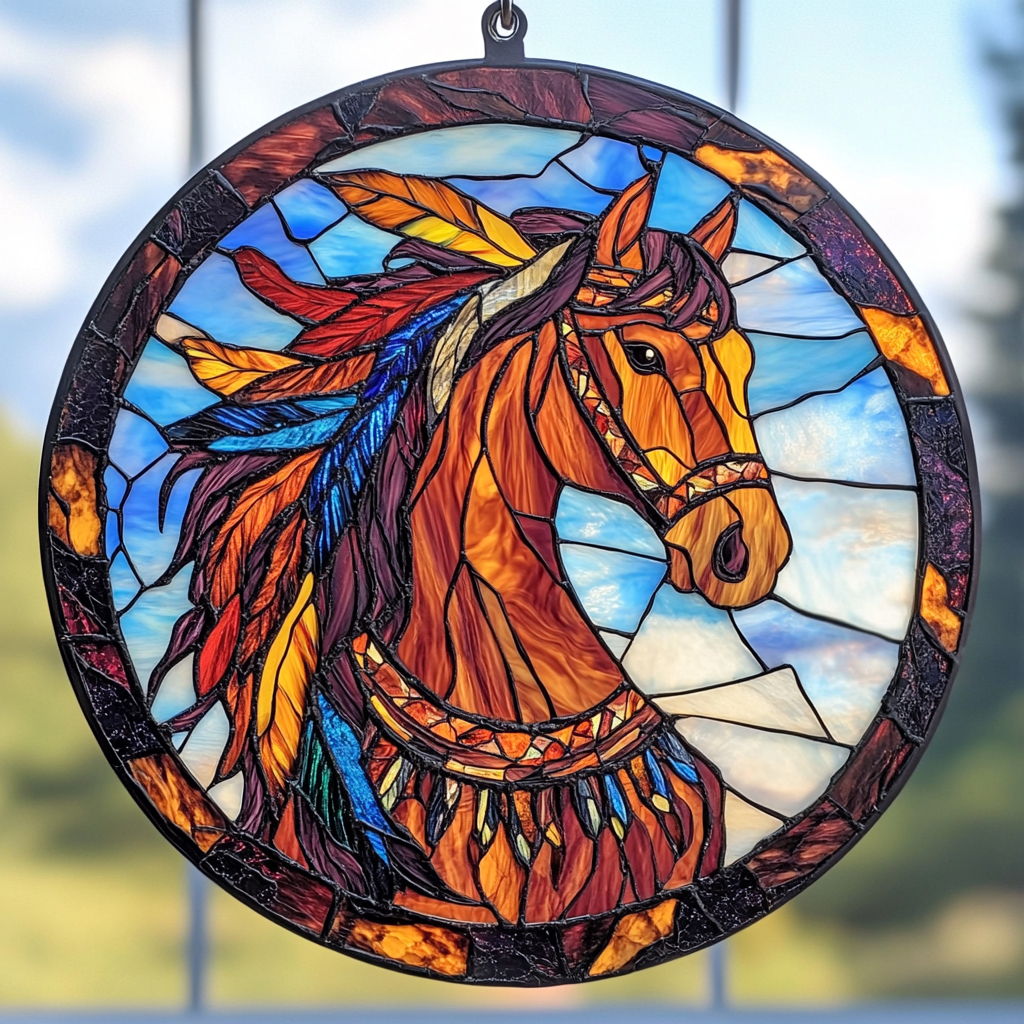 Desert Runner Horse - Window Hanging Suncatcher NCU0PD023